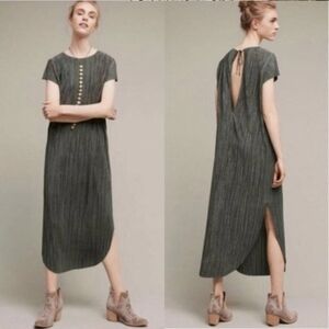 Anthropologie Sabina Musayev Shirin Midi Dress in Olive Green